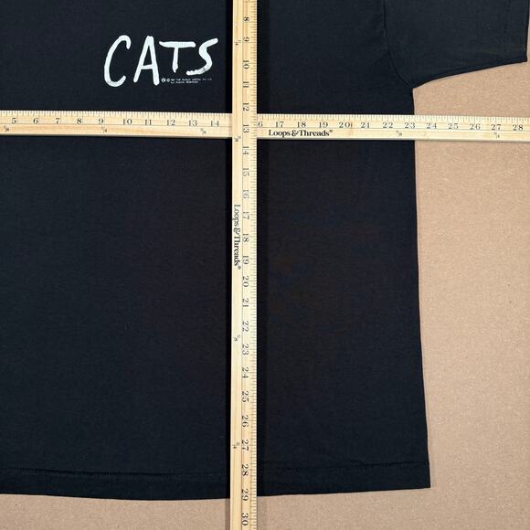 Vintage 80s CATS Musical T-Shirt Broadway Black Double Sided Theater Tee XL - Picture 7 of 7